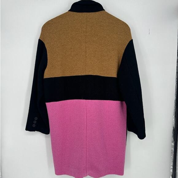 Peter Som Collective Colorblock Wool Coat - Picture 7 of 11